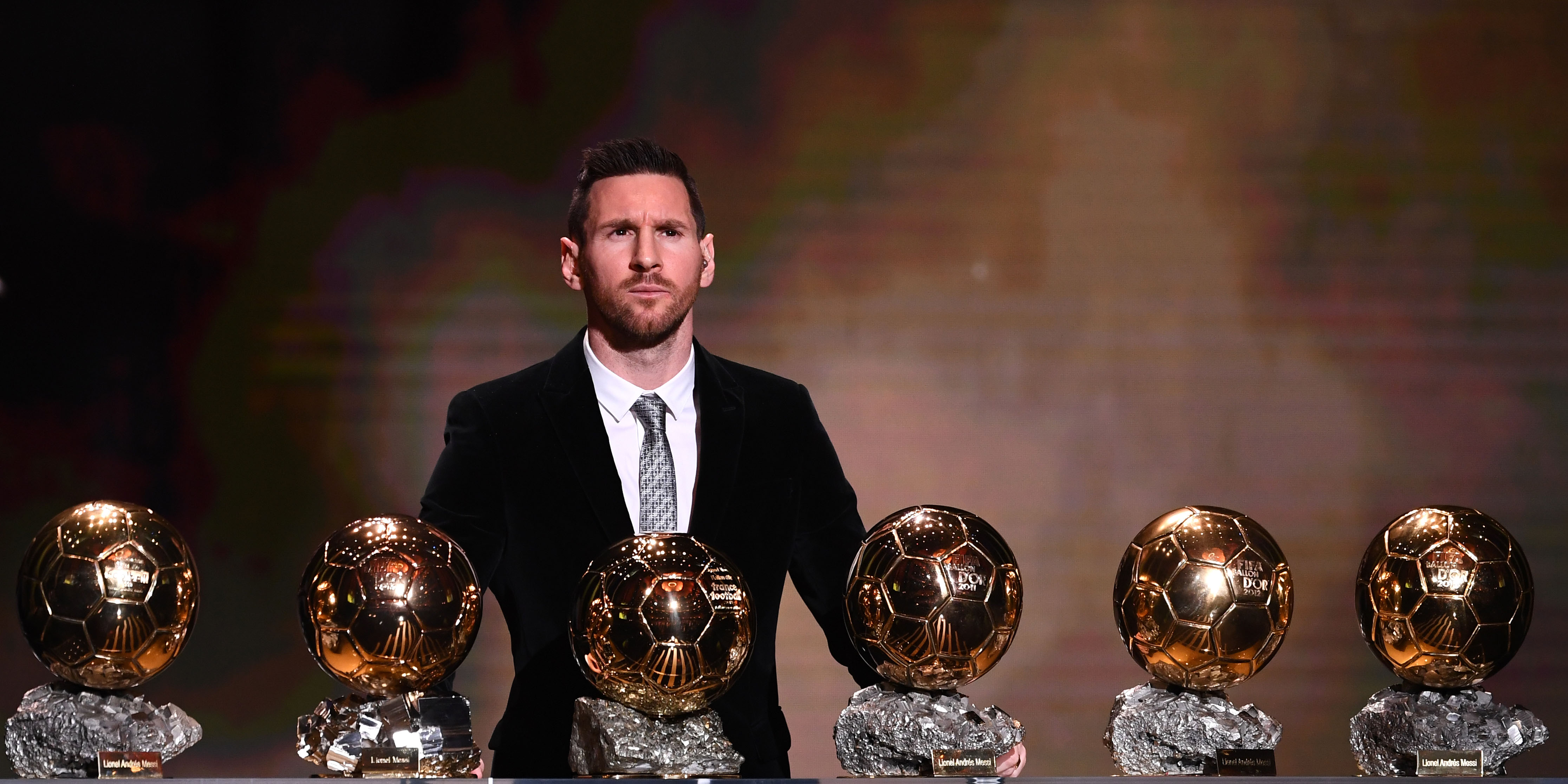 Messi et son trophée